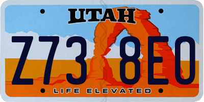 UT license plate Z738EO