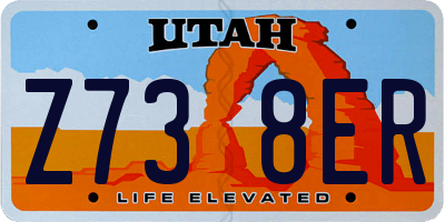 UT license plate Z738ER