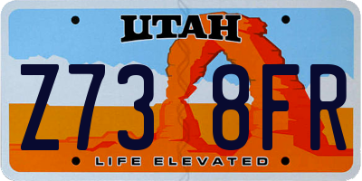 UT license plate Z738FR