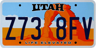 UT license plate Z738FV