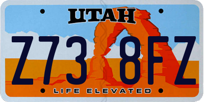 UT license plate Z738FZ