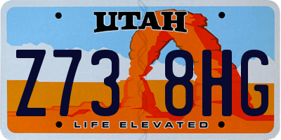 UT license plate Z738HG