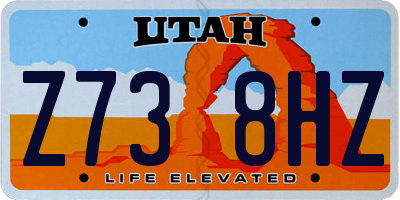 UT license plate Z738HZ