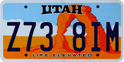 UT license plate Z738IM