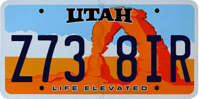 UT license plate Z738IR