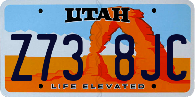 UT license plate Z738JC