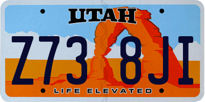 UT license plate Z738JI