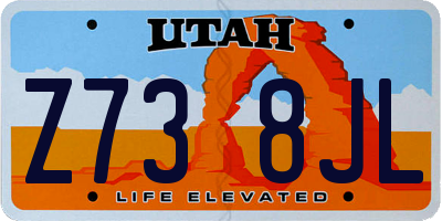 UT license plate Z738JL