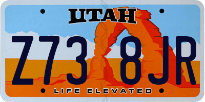 UT license plate Z738JR