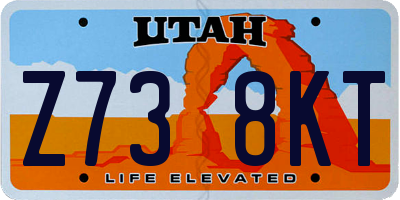 UT license plate Z738KT