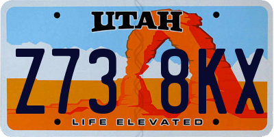 UT license plate Z738KX
