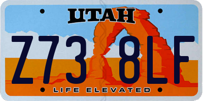 UT license plate Z738LF