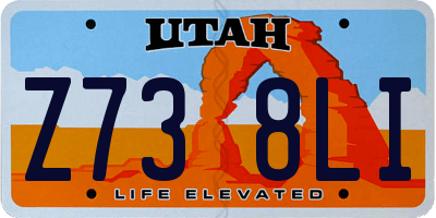 UT license plate Z738LI