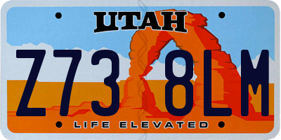 UT license plate Z738LM