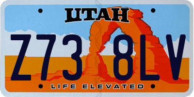 UT license plate Z738LV