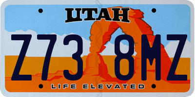UT license plate Z738MZ