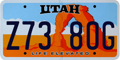 UT license plate Z738OG