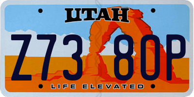 UT license plate Z738OP