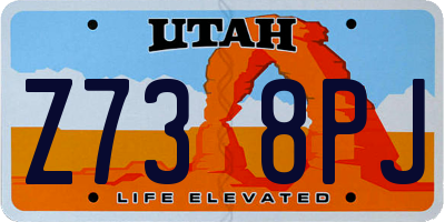 UT license plate Z738PJ
