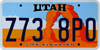 UT license plate Z738PO
