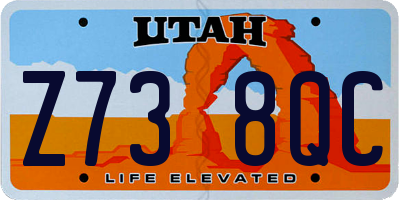 UT license plate Z738QC