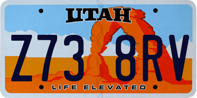 UT license plate Z738RV