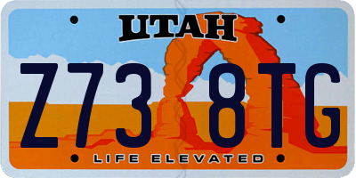 UT license plate Z738TG