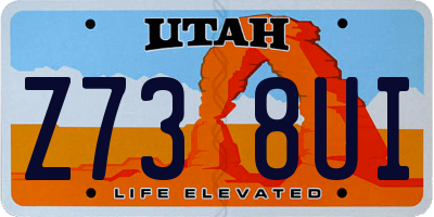 UT license plate Z738UI