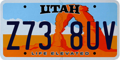 UT license plate Z738UV