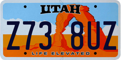 UT license plate Z738UZ