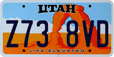 UT license plate Z738VD