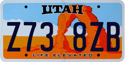 UT license plate Z738ZB