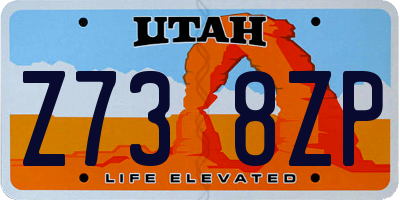 UT license plate Z738ZP