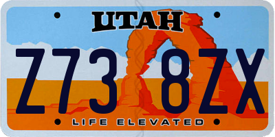 UT license plate Z738ZX