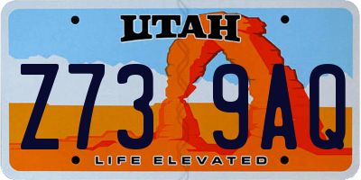 UT license plate Z739AQ