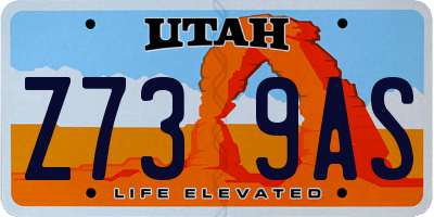 UT license plate Z739AS