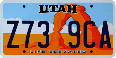 UT license plate Z739CA