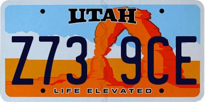 UT license plate Z739CE