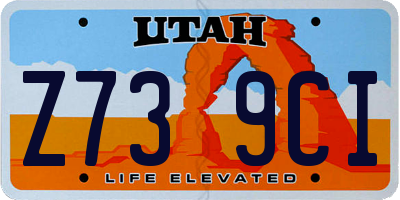UT license plate Z739CI