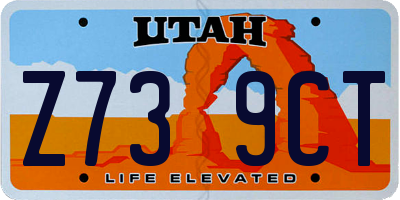 UT license plate Z739CT