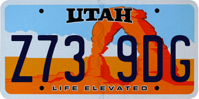UT license plate Z739DG