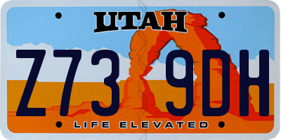 UT license plate Z739DH