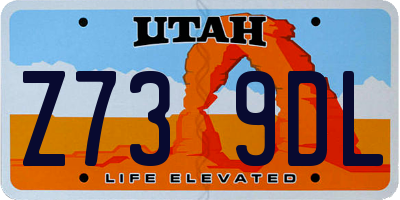 UT license plate Z739DL