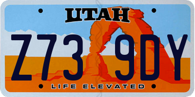 UT license plate Z739DY
