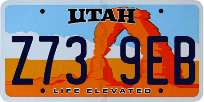 UT license plate Z739EB