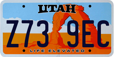 UT license plate Z739EC