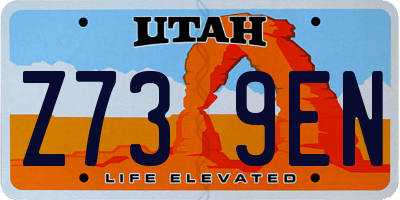UT license plate Z739EN