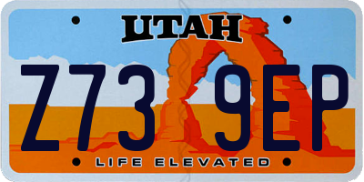 UT license plate Z739EP