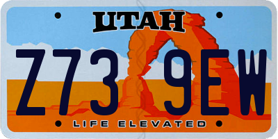 UT license plate Z739EW
