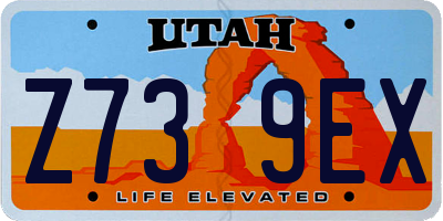 UT license plate Z739EX